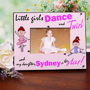 Dance and Twirl Ballerina Personalized Printed Frame