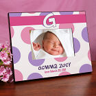 Personalized New Baby Polka Dot Printed Frame