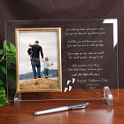 Following In Your Footsteps Personalized Father's Day Beveled Glass Frame