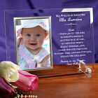 Engraved A Godparent's Promise Beveled Glass Picture Frame