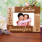 Sisters Personalized Wooden Picture Frame