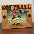 Engraved Softball Wood Picture Frame 92563X