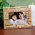 Magnificent Mom Personalized Wood Photo Frame