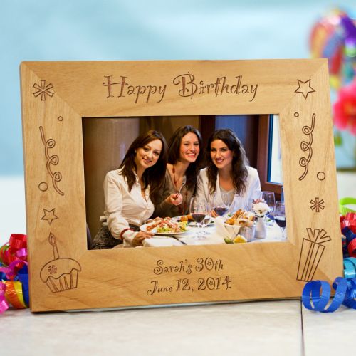 Engraved Birthday Photo Frame GiftsForYouNow