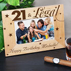 Engraved 21st Birthday Wood Picture Frame 939691