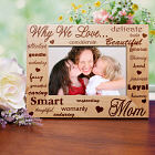 Engraved Why I Love Wood Picture Frame
