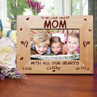 All Our Hearts Personalized Wood Picture Frame