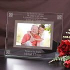 Engraved Memorial Glass Picture Frame