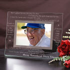 Engraved Memorial Glass Picture Frame