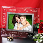 Engraved Anniversary Glass Picture Frame