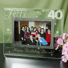 Engraved 40th Birthday Glass Picture Frame G92382-40