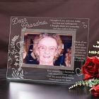 Engraved Memorial Glass Picture Frame G933861