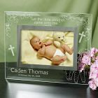 Engraved New Baby Glass Picture Frame