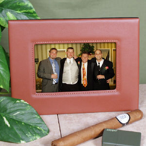 4 x 6 Tan Leather Photo Frame