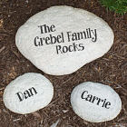 My Family Rocks Engraved Small Garden Stones