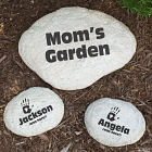 Mothers Day Garden Handprints Engraved Small Garden Stones