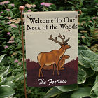 Neck of the Woods Personalized Garden Flag
