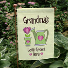 Personalized Love Grows Here Garden Flag