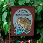 Bass Fishing Personalized Welcome Garden Flag