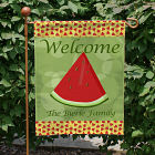 Personalized Watermelon Welcome Garden Flag