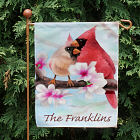 Personalized Spring Cardinals Garden Flag