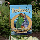 Personalized Big Bass Lodge Garden Flag