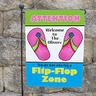 Personalized Flip Flop Zone Garden Flag