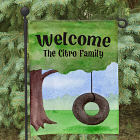 Personalized Tire Swing Welcome Garden Flag 83043352
