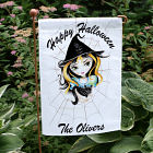 Personalized Halloween Witch Garden Flag