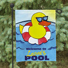 Personalized Cool Duck Swimming Pool Garden Flag