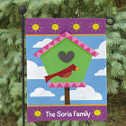 Personalized Birdhouse Welcome Garden Flag