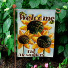 Personalized Sunflower Welcome Garden Flag