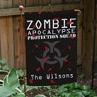 Personalized Zombie Apocalypse Garden Flag