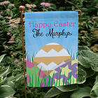 Personalized Easter Eggs Garden Flag