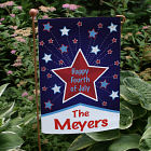 Personalized Happy 4th Garden Flag