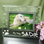 Engraved Dog Memorial Glass Picture Frame G912971