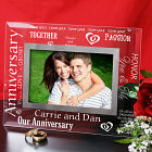 Engraved Anniversary Glass Picture Frame