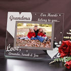 Engraved Our Hearts Belong To Glass Picture Frame