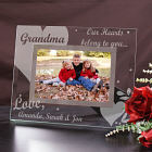 Engraved Our Hearts Belong To Glass Picture Frame