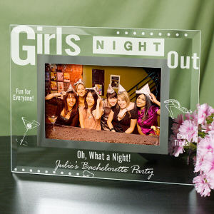 Engraved Girls Night Out Glass Picture Frame