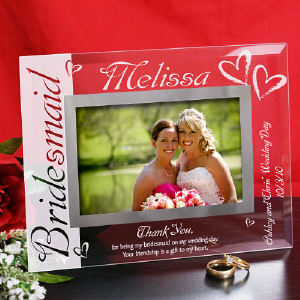 Bridesmaid Glass Picture Frame