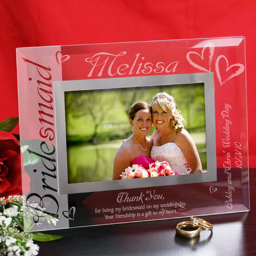 Bridesmaid Glass Picture Frame GiftsForYouNow