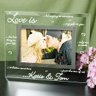 Engraved Love is...Glass Picture Frame