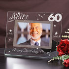 Engraved 60th Birthday Glass Picture Frames