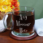 Engraved Mystical Message Glass Mug