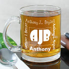 Engraved My Initials Glass Mug G219280