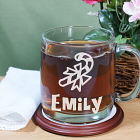Candy Cane Personalized Glass Mug