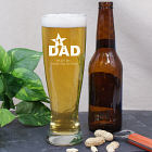 Engraved Pilsner Glass for Dad