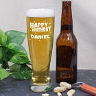 Engraved Birthday Pilsner Glass