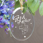 Godfather Personalized Oval Glass Ornament 817404